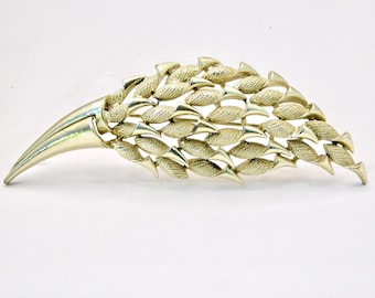 Brooch, Designer Coro, Pegasus Brooch, Gold Tone Metal, Mid