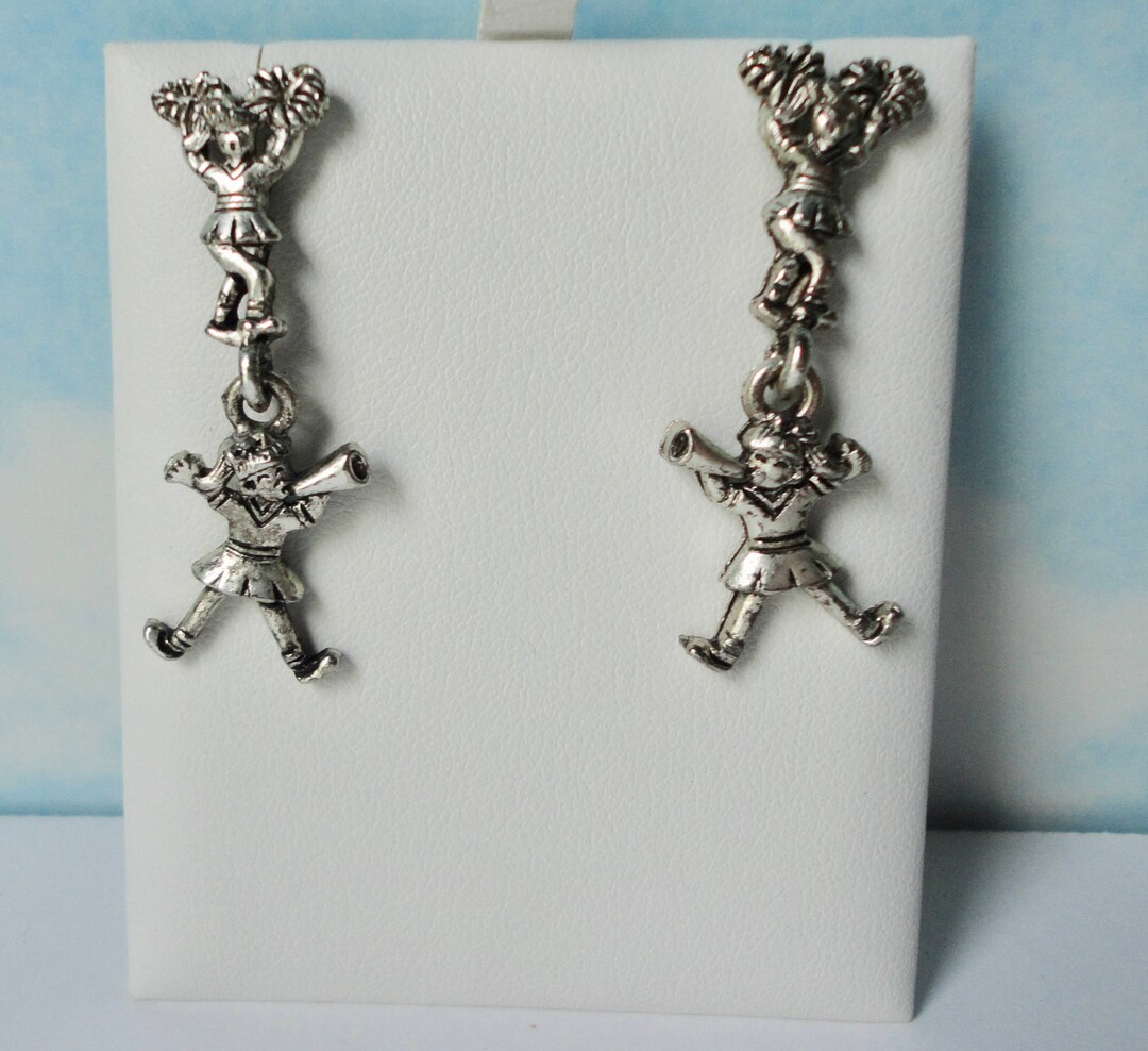 Rare Bergdorf Goodman Silver Tone Cheerleader Pierced Earrings. Etsy