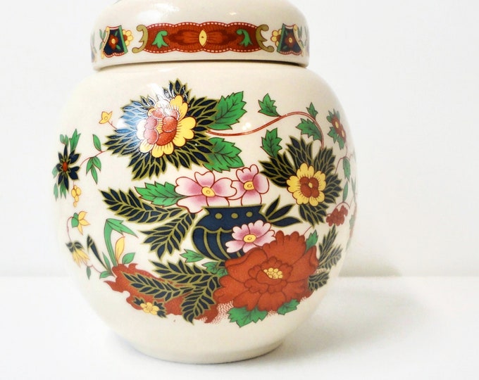 SADLER Staffordshire England Floral Ginger Jar. Etsy