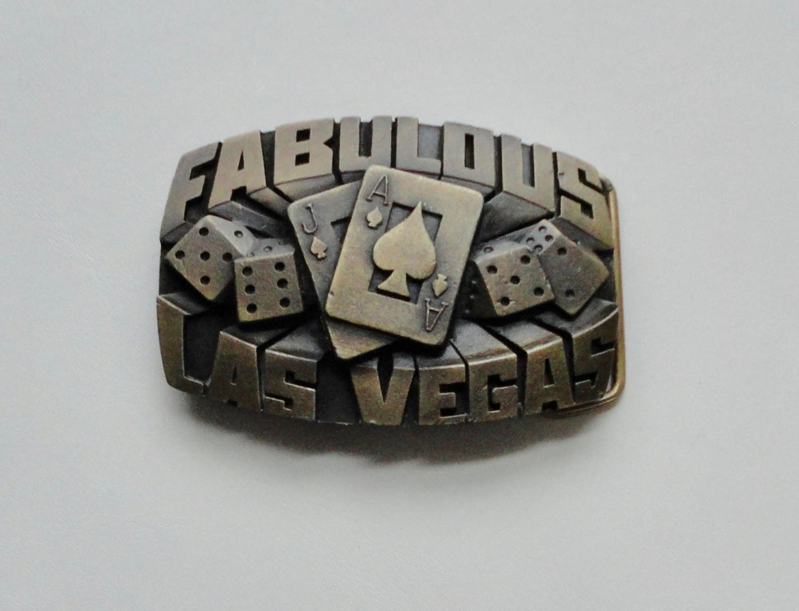 1980 Solid Brass Fabulous Las Vegas Belt Buckle. Indiana | Etsy