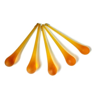 Vintage MURANO Hand Blown Glass  Drop Pendant/Prism for Chandelier/ Sconce. 6.5 inches long.Amber Frosted Glass