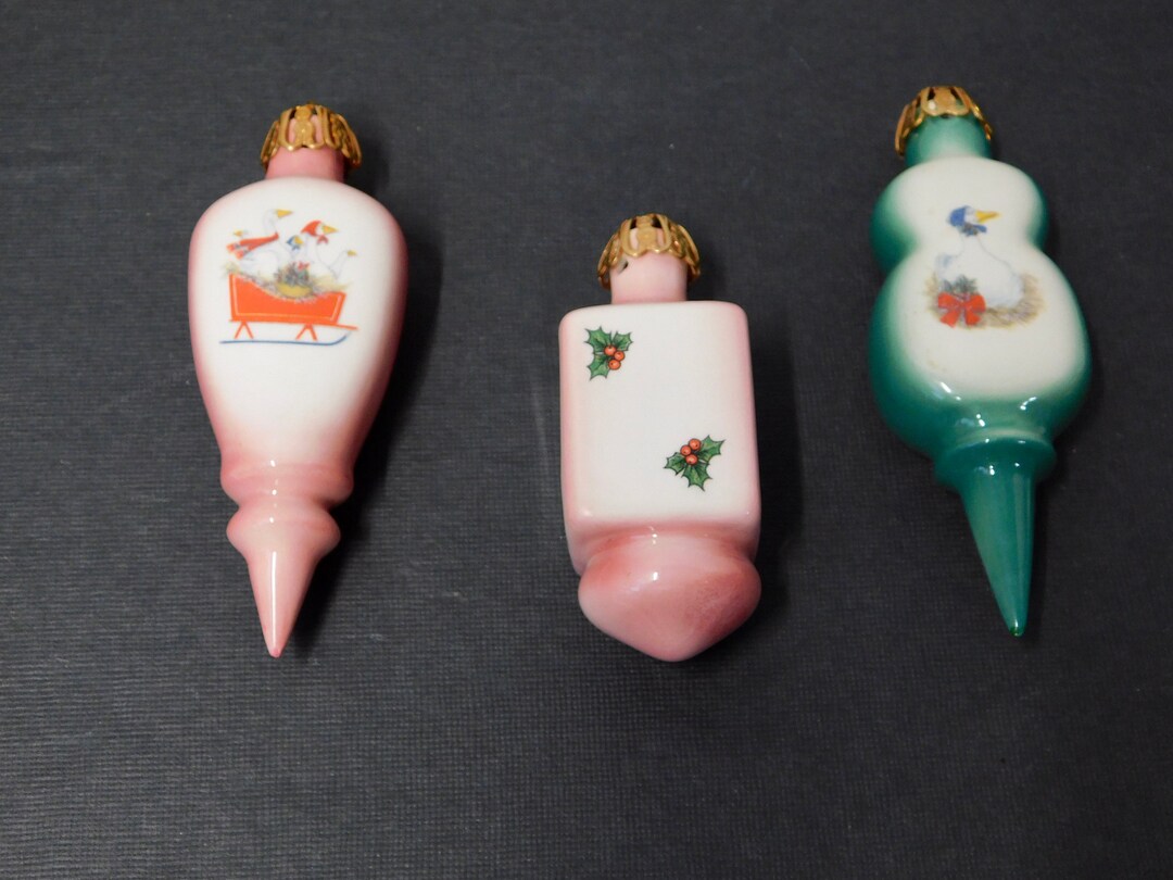 Vintage Ceramic Christmas Ornament. Set of 3 Etsy