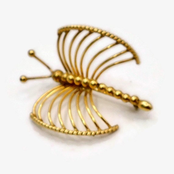 Gorgeous Vintage  WINARD 12K GF Butterfly Brooch/… - image 7