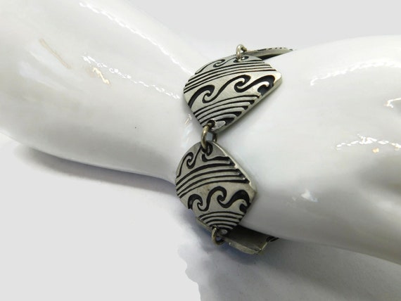 Vintage Symmetalic 925 Sterling Silver & 14K Gold Deco