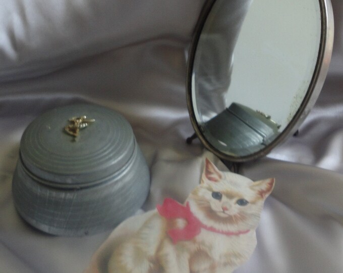 Vintage Aluminum Music Powder Box. Etsy