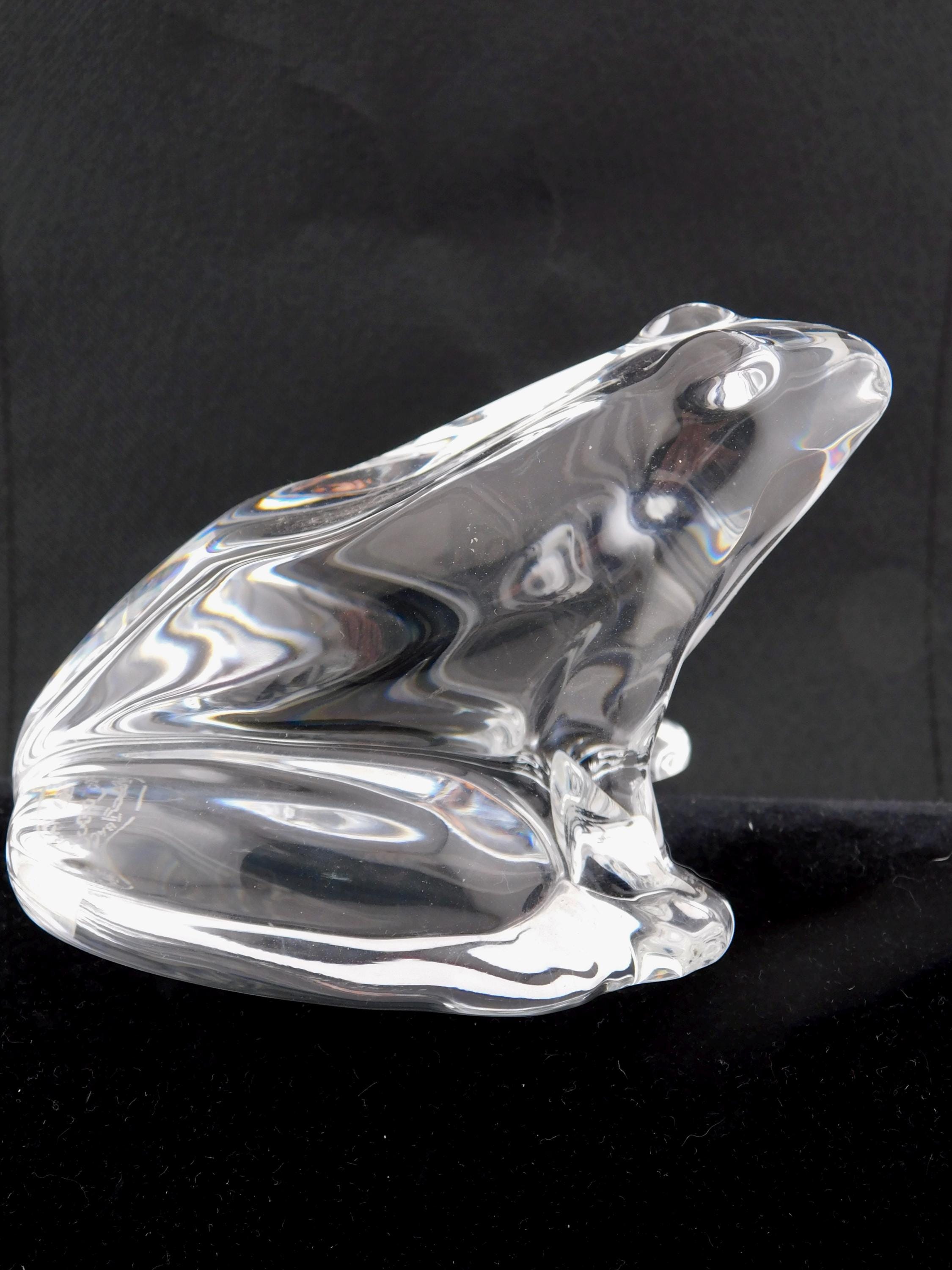 Vintage BACCARAT France Crystal Frog Figural Paperweight. - Etsy
