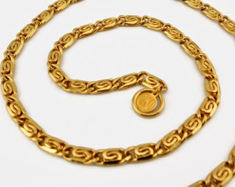 Beautiful Anne Klein Gold Plating  Snail Links  Chain Necklace.