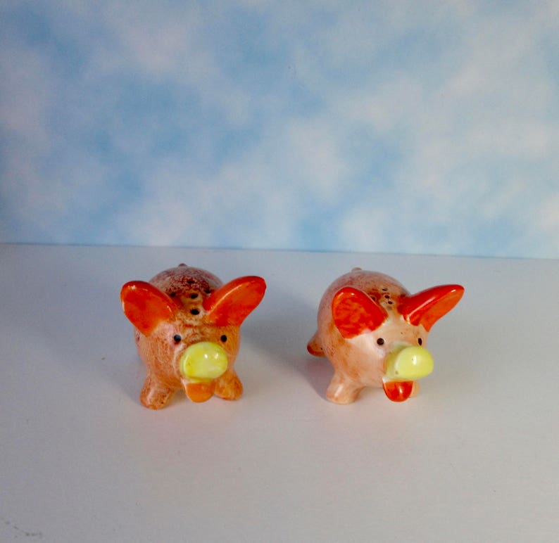 Occupied Japan Ceramic Pigs Salt and Pepper Shakers Etsy