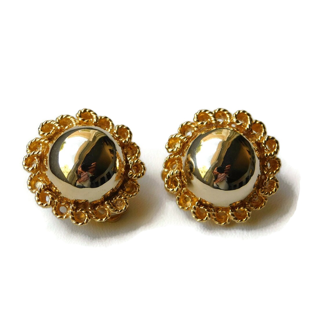 ピアス VINTAGE HOLLYWOOD Classic Ball Earrings 3set BMH1303 Sterling Silver Gold Plated Modern Triple Ball Stud Earrings
