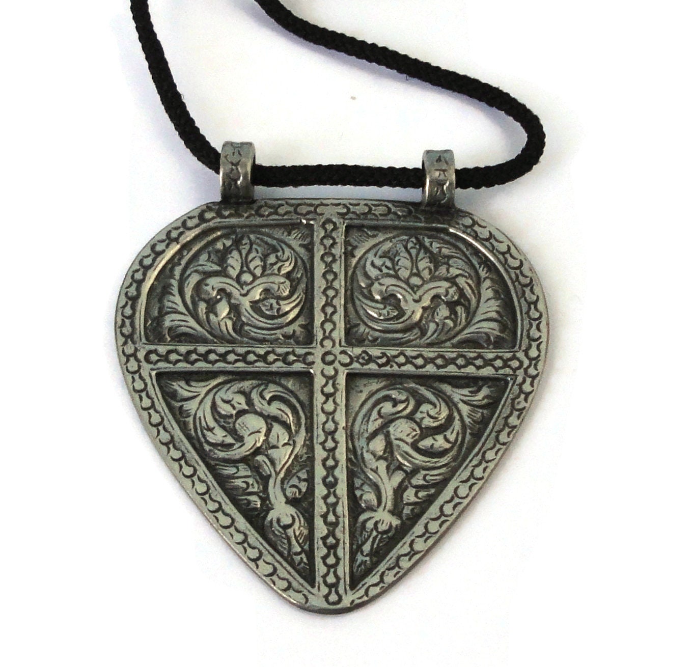 80s Pewter Necklace - Etsy
