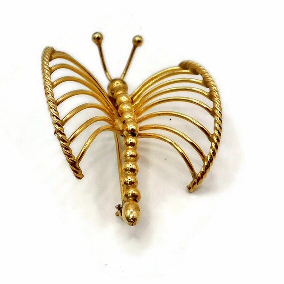 Gorgeous Vintage  WINARD 12K GF Butterfly Brooch/… - image 3