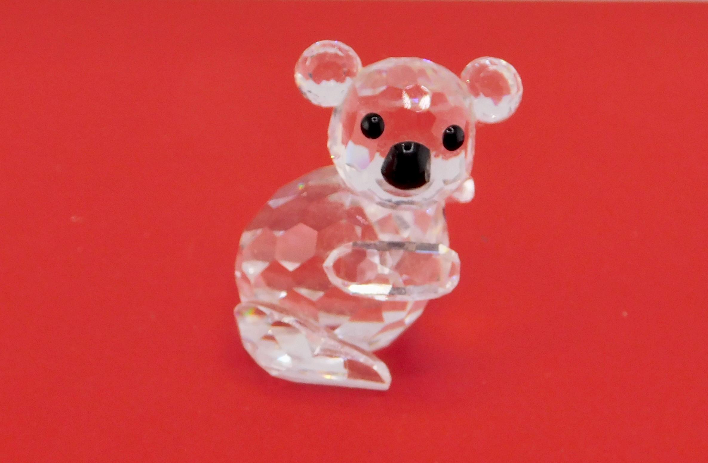 Vintage Swarovski Crystal Koala Figurine, Retired Endangered