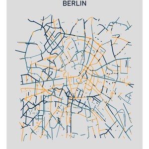 BERLIN Fahrrad-Karte (digitaler Download, Verhältnis 20x25, hohe Auflösung)