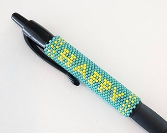 Happy Beaded Pen Cover Wrap