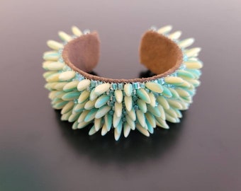 Sea Anemone Beaded Cuff