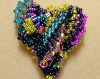 Freeform Peyote Heart PDF Tutorial