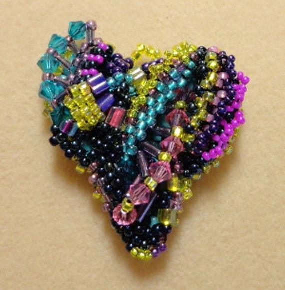 freeform peyote instructions Freeform peyote heart pdf tutorial | etsy.