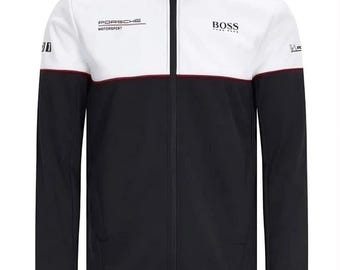 Vintage F1 Team Bomber Jacket – 350 GSM Windproof Unisex race wear, Soft Shell Jacket