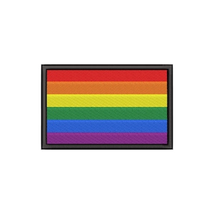 Rainbow Pride Flag Embroidery Design LGBTQ Pride Machine Embroidery File Equality Love Diversity Patch Digital Download