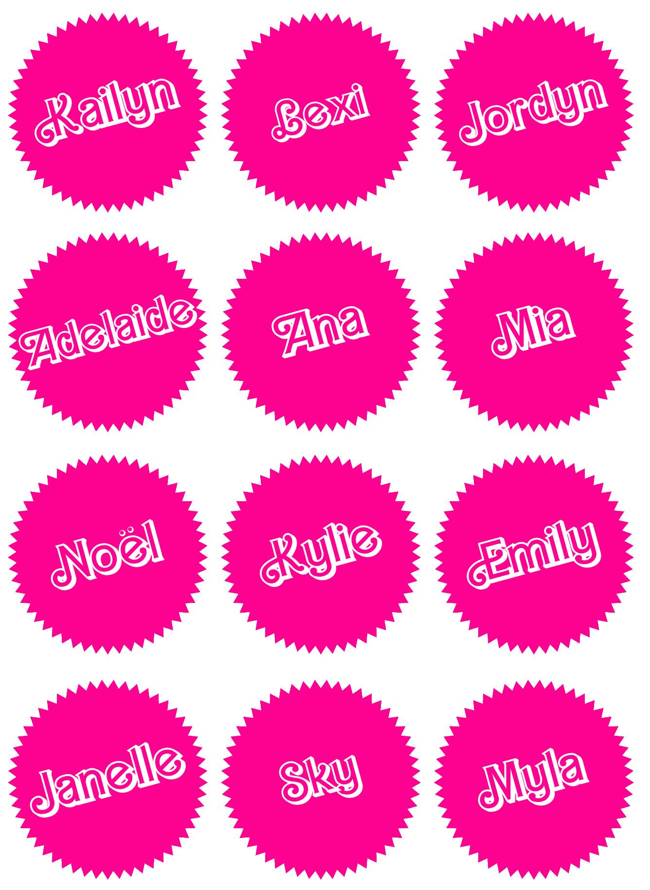 Custom name stickers (set of 12)
