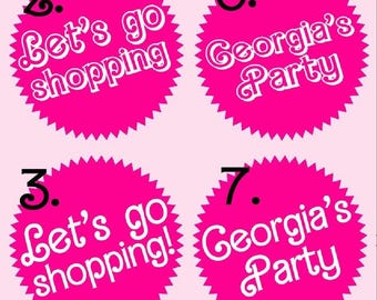 Custom Party sticker package: 3 sets of 12 (36 total)