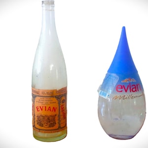 Evian glass bottle - Etsy 日本
