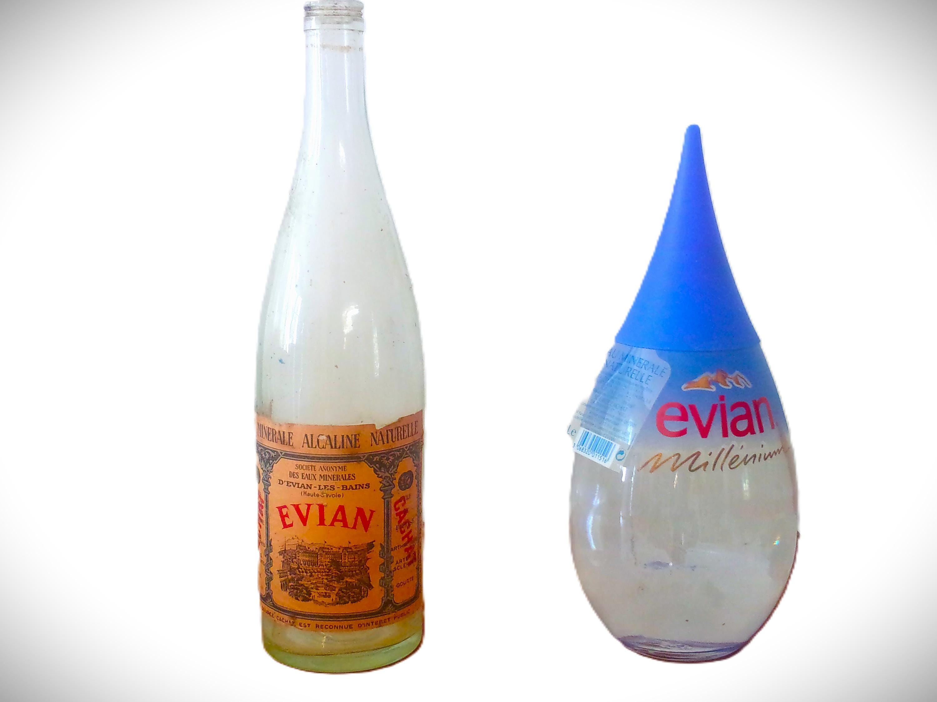 Evian glass bottle - Etsy 日本