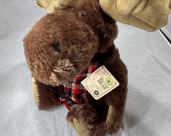 Peluche alce in mohair Boyds – "Milhous N. Moosington" snodato da collezione