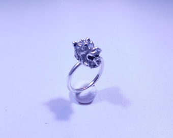 Sterling Silver Lion Ring