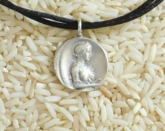 Venus, Goddess of Beauty and Love Sterling Silver Pendant
