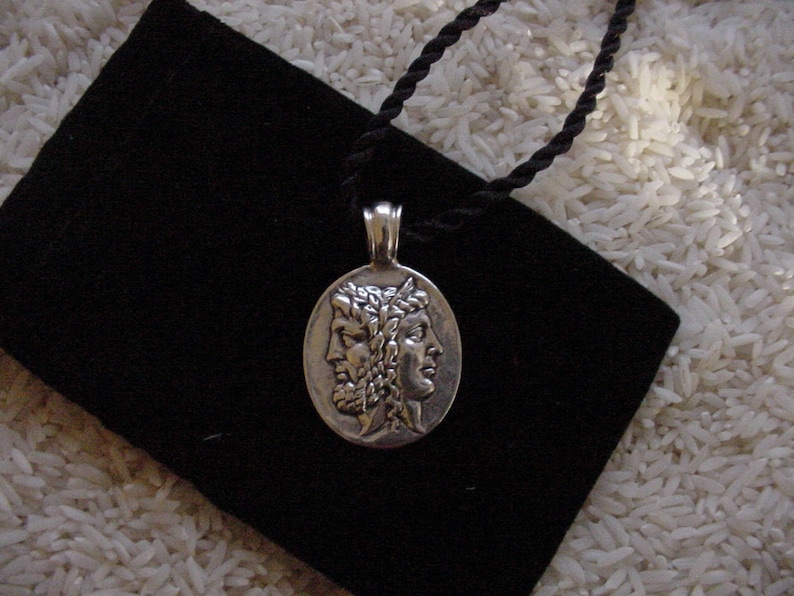 god of new beginnings Sterling Silver Pendant Janus Pendant