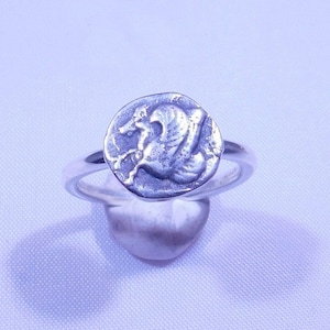 Ancient Coin Pegasus Replica Ring in Sterling Silver