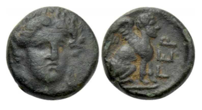 Authentic Ancient Greek Coin of a Sphinx Minted in the 4th image 0