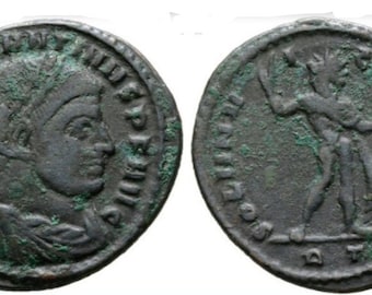 Constantine I, The Great  Authentic Ancient Roman Coin minted between 307-337 A.D.  Reverse; Sol