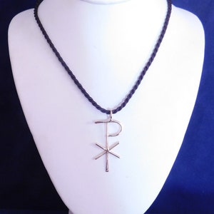 Large Handmade 14k Chi Rho Pendant