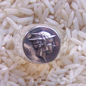 Hermes/Mercury Mans or Ladies Ring
