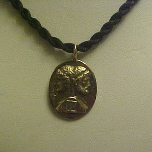 Janus Pendant, God of New Beginnings in 14k Gold image 3