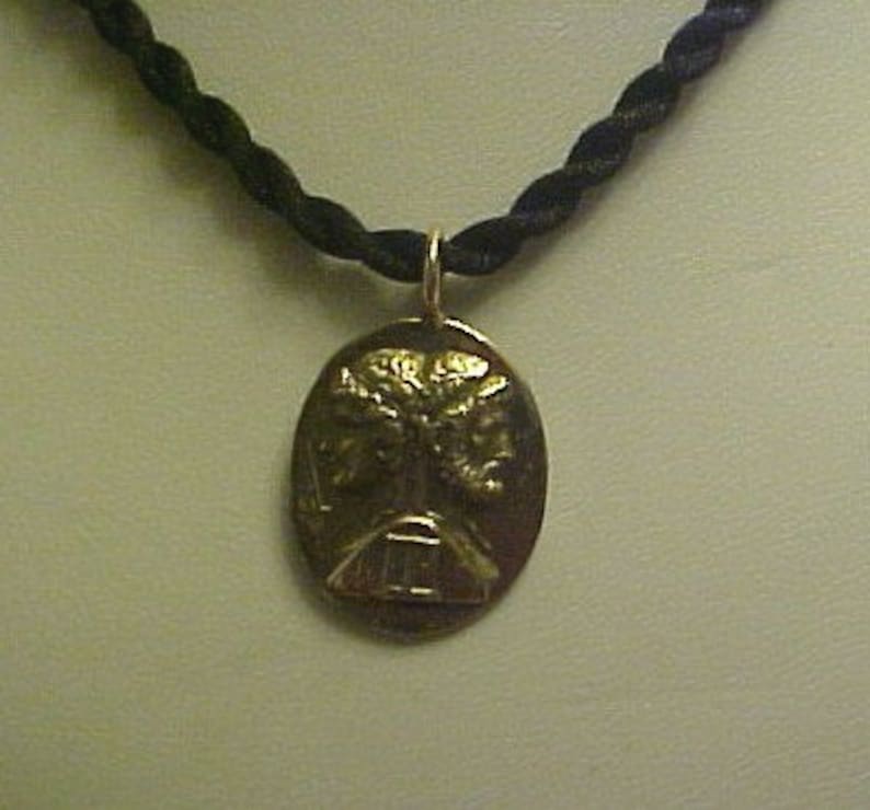 Janus Pendant, God of New Beginnings in 14k Gold image 3