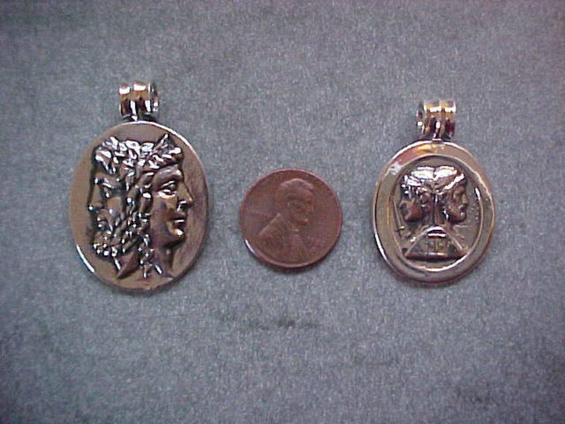 god of new beginnings Sterling Silver Pendant Janus Pendant