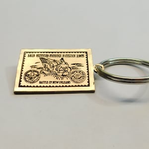 New Orleans Battle of New Orleans Stamp Bronze Keychain