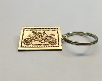 New Orleans Battle of New Orleans Stamp Bronze Keychain