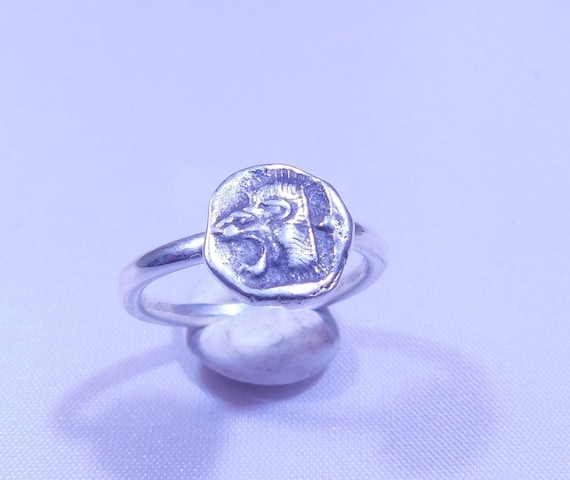 Sterling Silver Ancient Coin Replica Ring - image 1