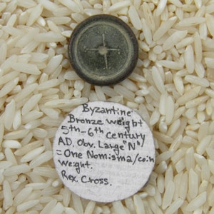 Authentic Ancient Byzantine Bronze 5th-6th Century Weight, 16mm