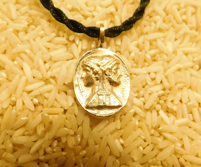 Janus Pendant, God of New Beginnings in 14k Gold image 1