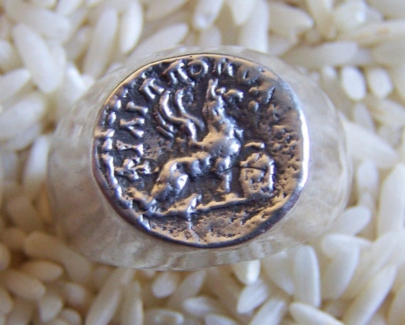 Ancient Coin Replica Sterling Silver Ring