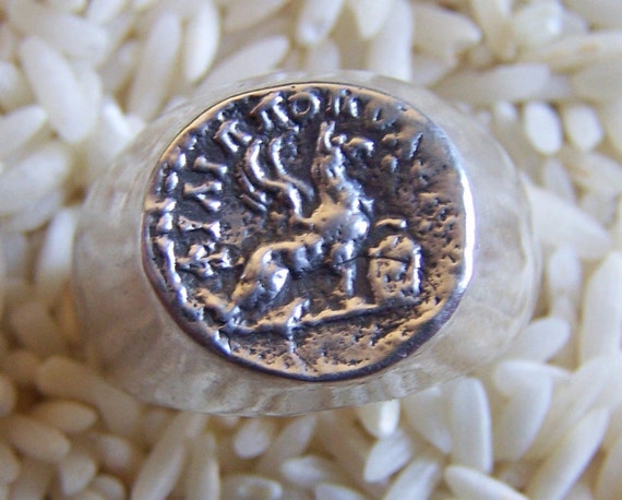 Ancient Coin Replica Sterling Silver Ring - image 1