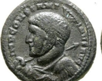 Constantine I, The Great  Authentic Ancient Coin minted between 307-337 A.D.                                  7 A.D.  Reverse; Two soldiers