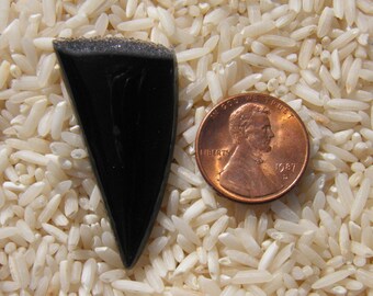 Large 20x40mm Black Drusy