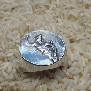 Hermes (Mercury) Silver Cameo Ring