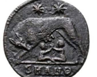 Authentic Ancient Roman Coin Celebrating Constantinople as the New Capital of the Roman Empire